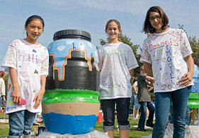 PHOTO: "Armadillos" rain barrel