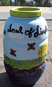 PHOTO: painted rain barrel by Da Barrels