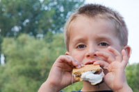 PHOTO: enjoying s'mores