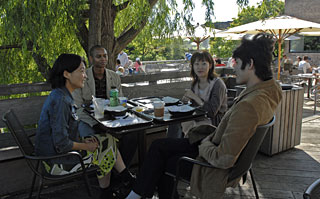 PHOTO: on the cafe deck in summer