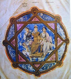 ILLUSTRATION: etching of patroness Anicia Julia