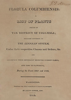 PHOTO: Cover page of Florula Columbiensis
