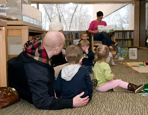 PHOTO: Story time in the Lenhardt Library