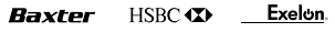 Price Waterhouse Coopers, Baxter, HSBC and Exelon