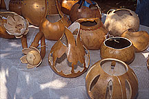 PHOTO: dried, decorated gourds