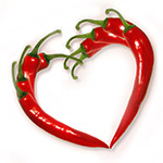 Pepper valentine heart