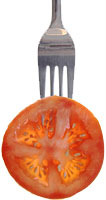 PHOTO: tomato on a fork