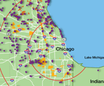 Map of plant distribution