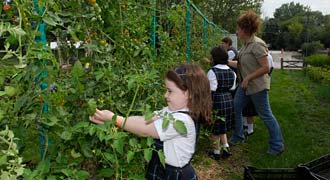 PHOTO: kids in school garden rally