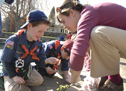 PHOTO: boy scout and leader