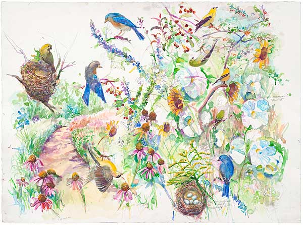 PHOTO: goldfinch watercolor art