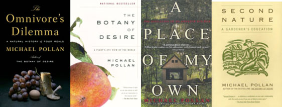 PHOTO: Books by Michael Pollan