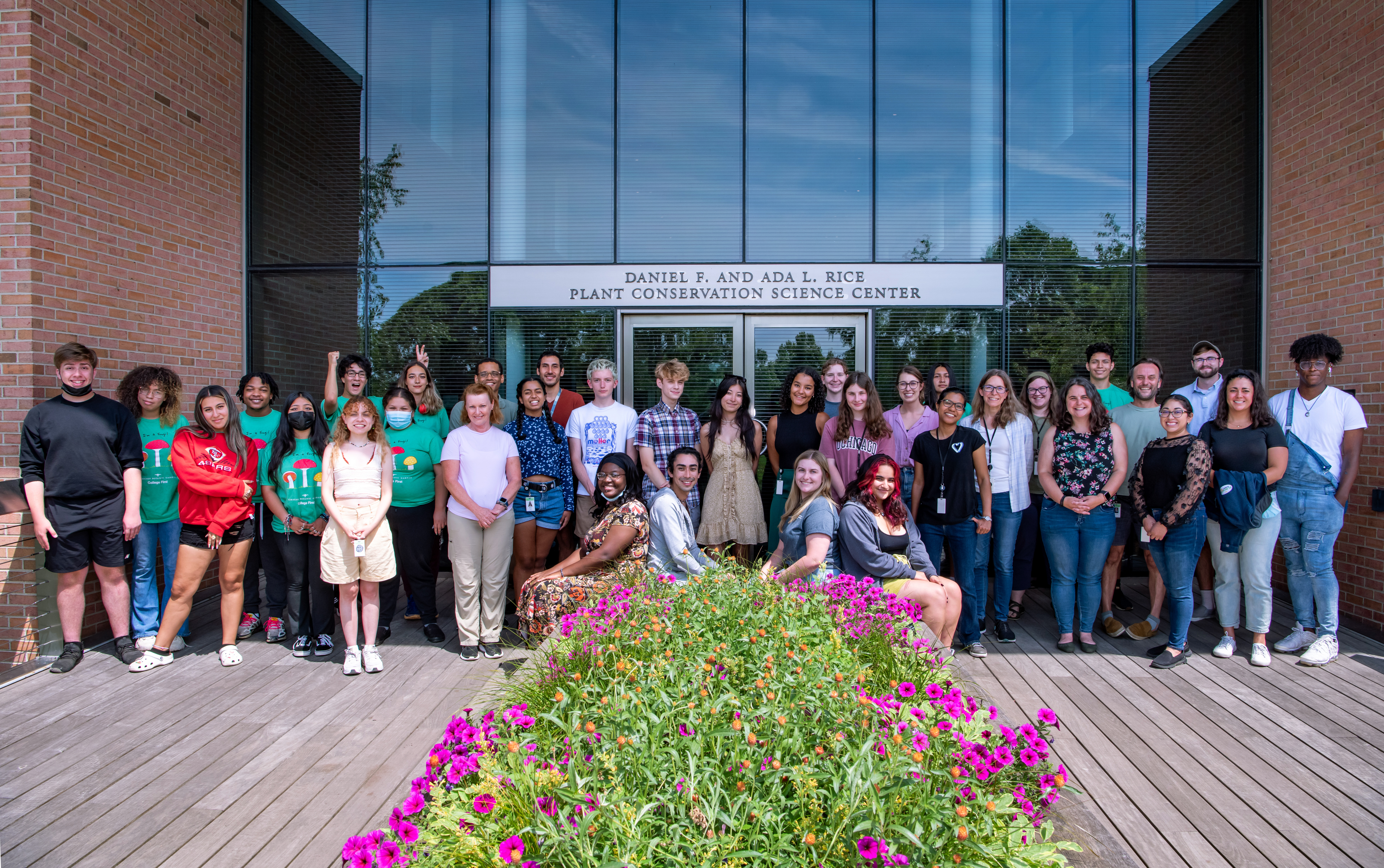 Summer 2022 undergrads and College First interns with the team at the Plant Science Center, July 2022.