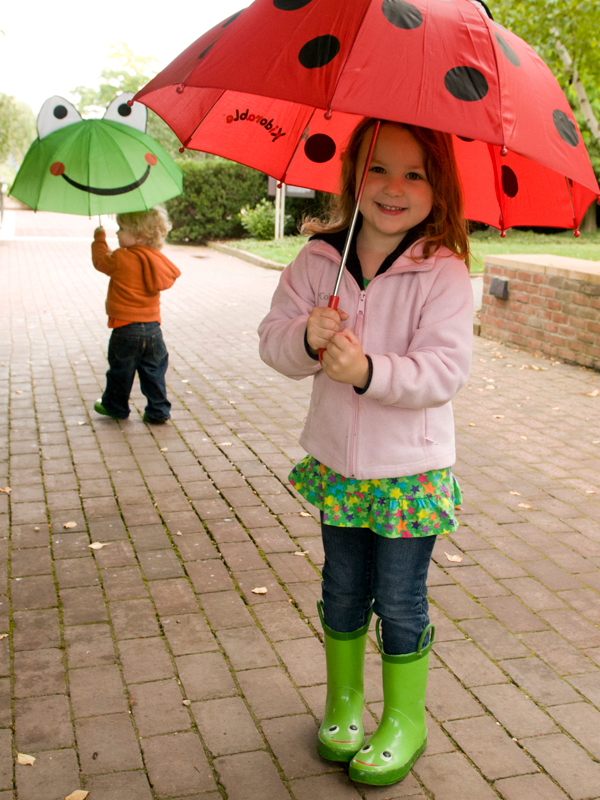 kids wearing rainboots