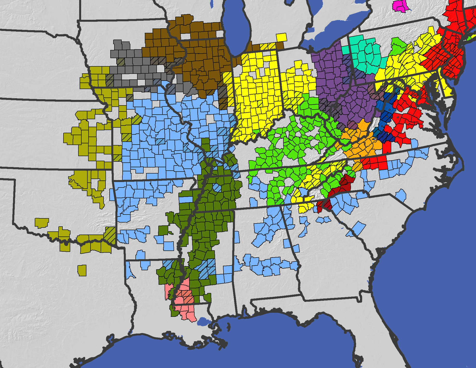A Map of Periodical Cicadas