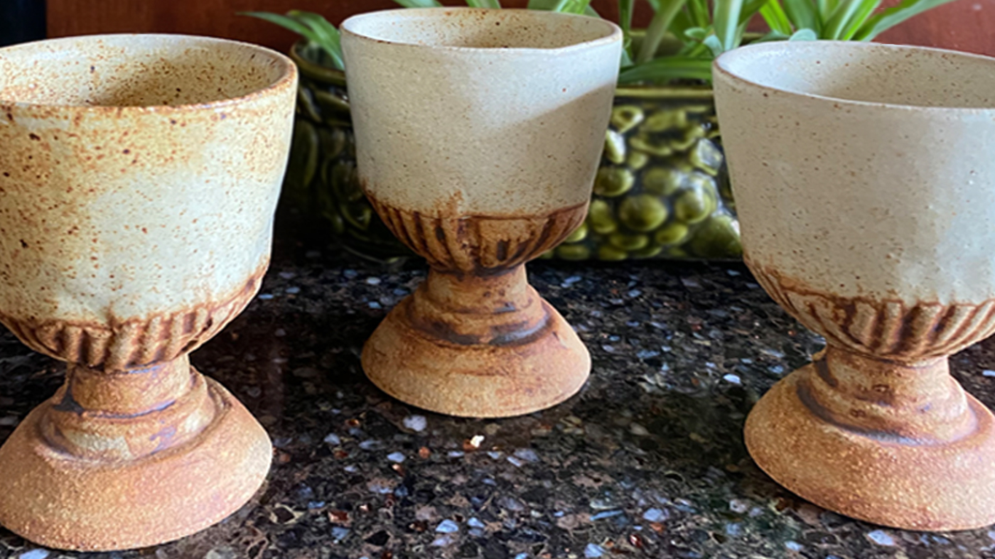 ceramic goblets