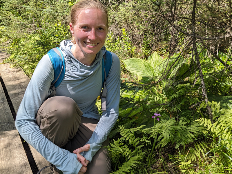 Johanna Hutchins hiking
