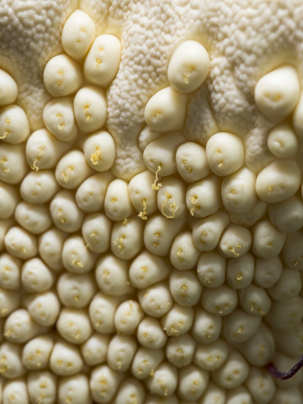 Pollen from a male corps flowers