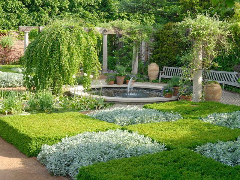 English Garden checkerboard