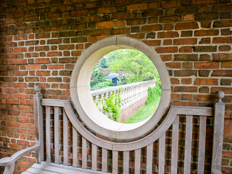 English Garden pots and vista