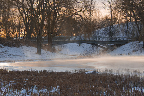 Bridge in winter