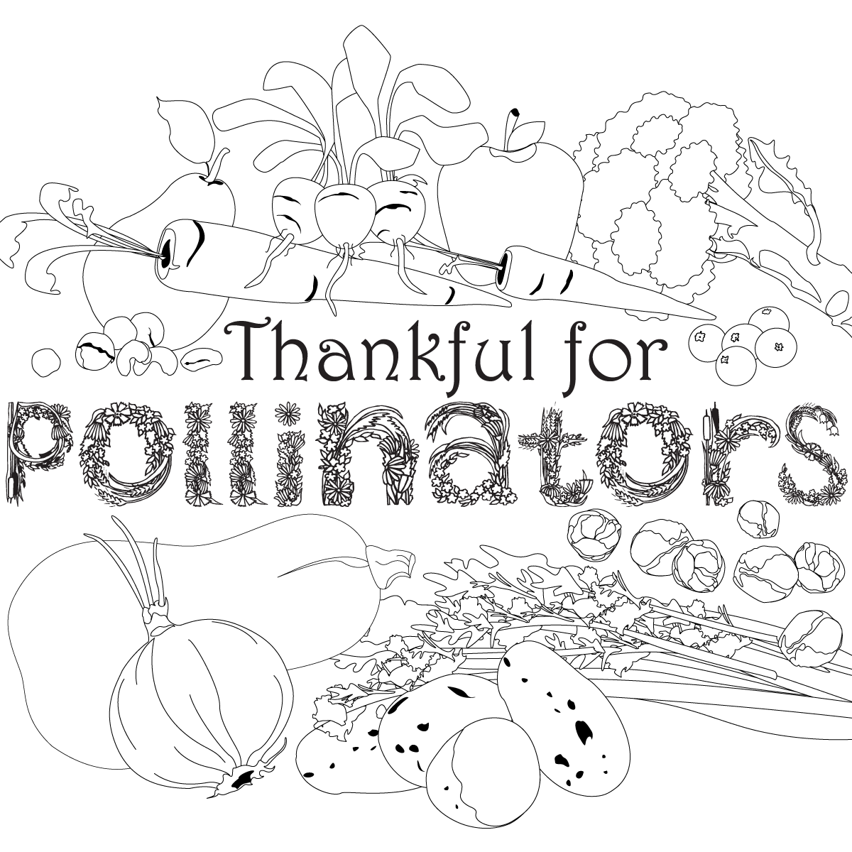 Thanksgiving Pollinator Placemat Activity