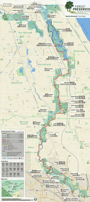 Bike to the Garden Chicago Botanic - FPCC North Branch Trail Map