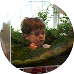 Boy in Vaughn Bell's biosphere