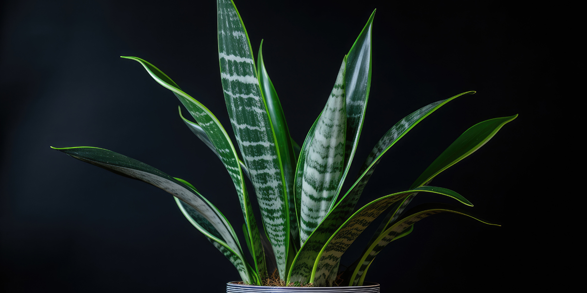 snake plant (Dracaena trifasciata). 