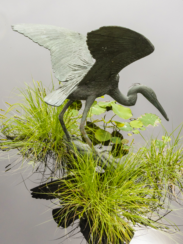 sculpture Blue Heron