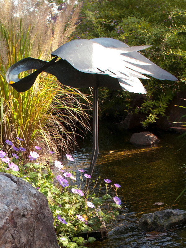 sculpture Preening Heron