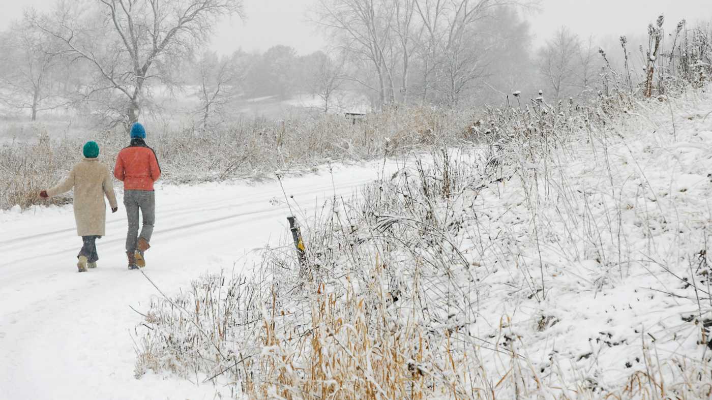 winter snow walking