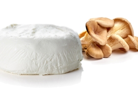 goat cheese and mushrooms