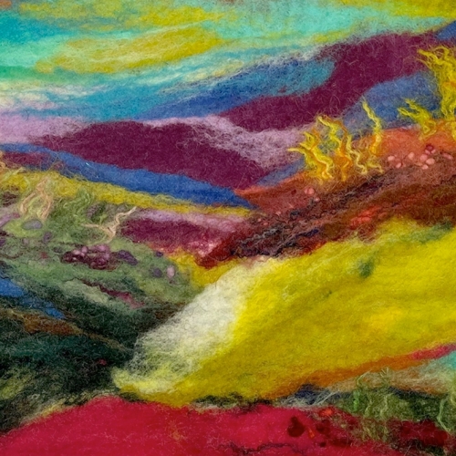 Adult Ed Botanical Arts Wet-felted Spring Landscape
