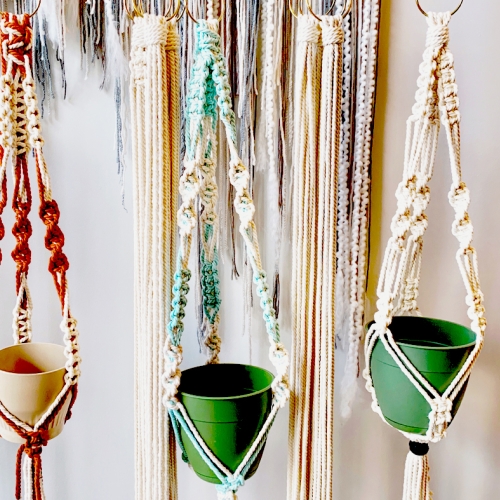 Learning Botanical Arts Macrame