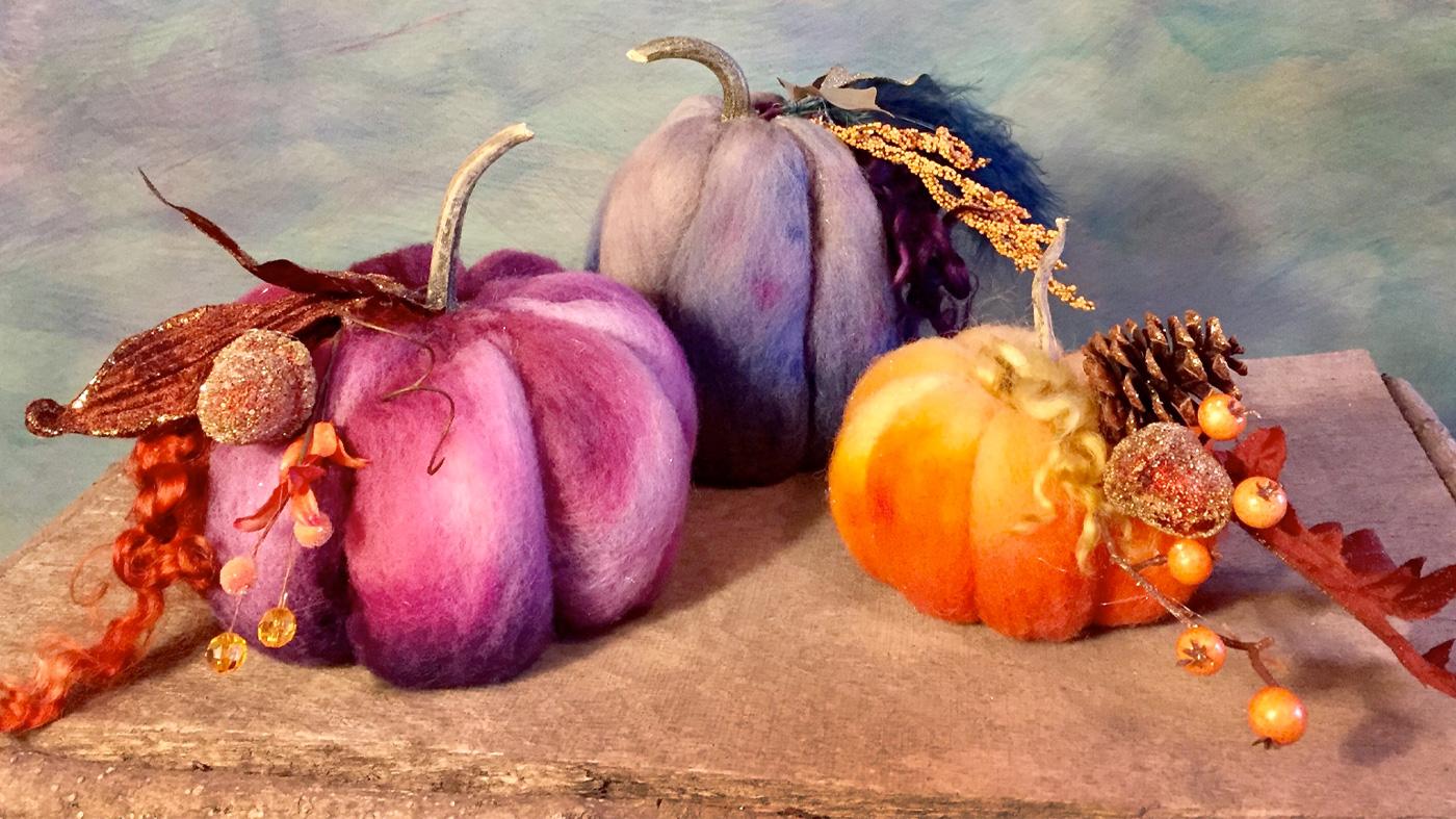 Felted Pumpkins