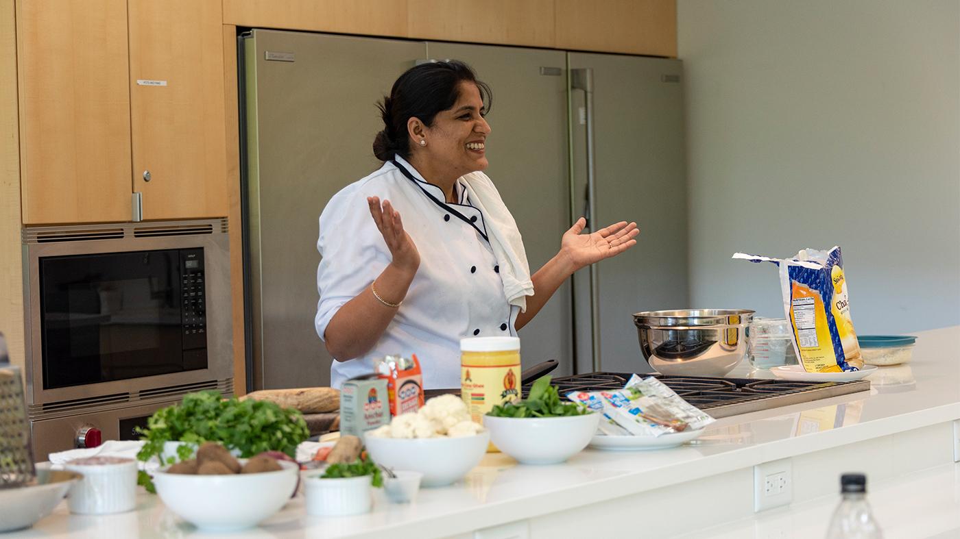 Cooking Indian food prep