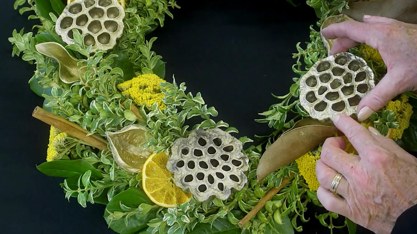 Adult Ed Botanical Arts Oregonia Holiday Wreath
