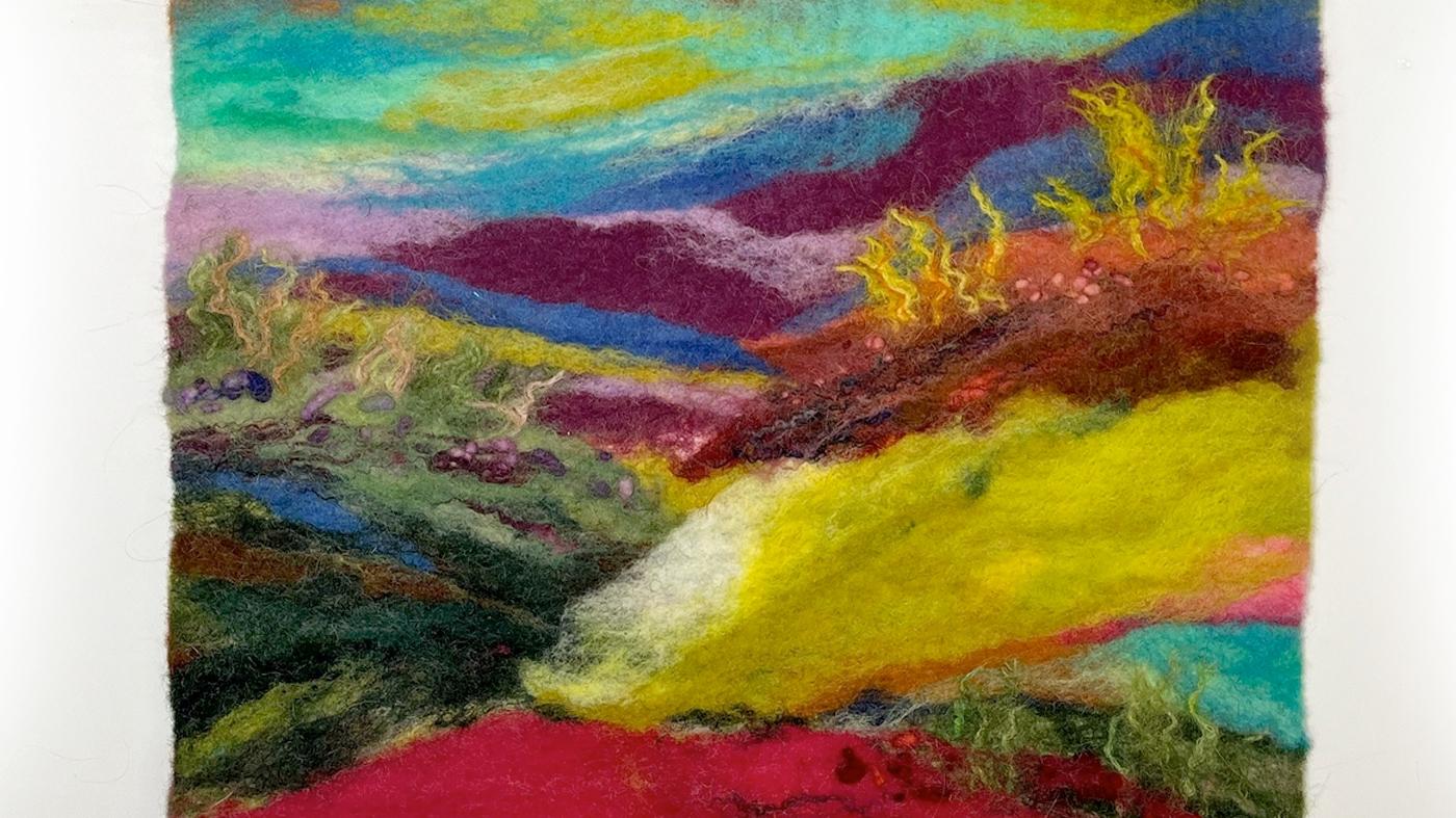 Adult Ed Botanical Arts Wet-felted Spring Landscape