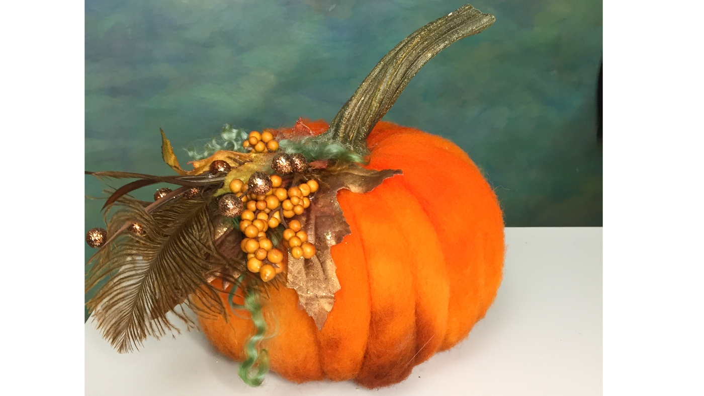 Adult Ed Botanical Art Felt Pumpkin