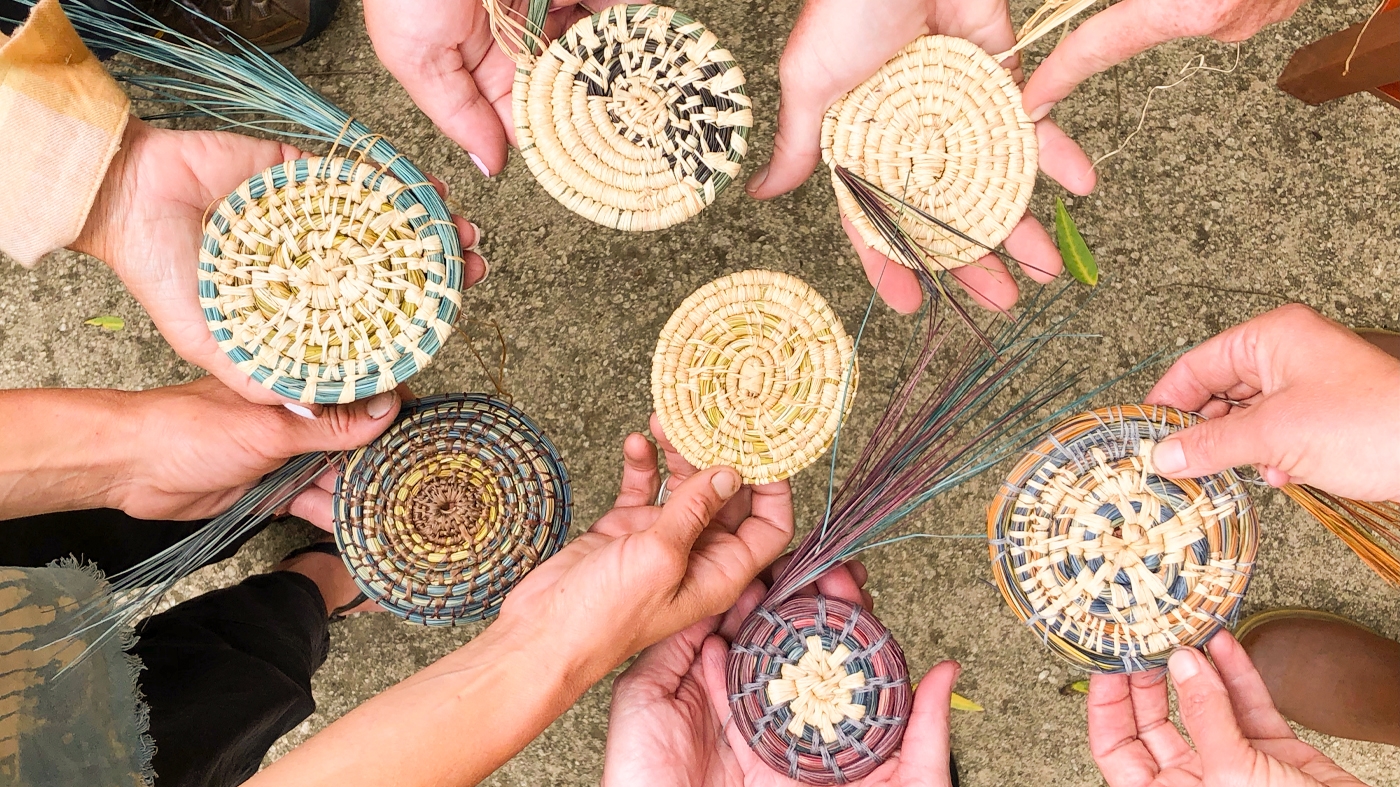 Learning Botanical Arts Threaded Weaving