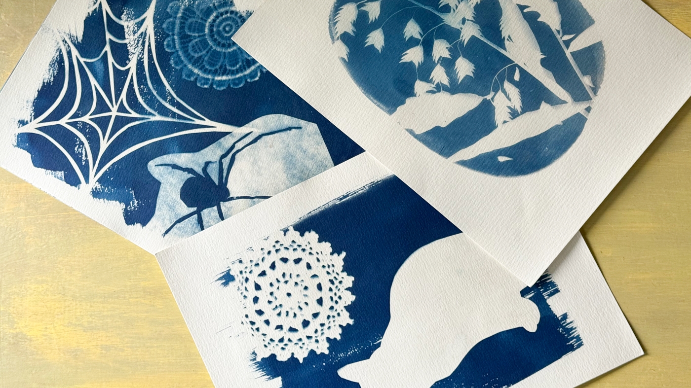 Learning Botanical Arts Cyanotype Prints 